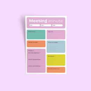 Meeting minute by Studio River Moon